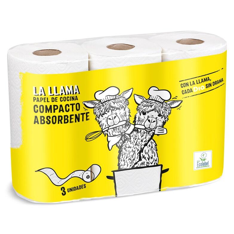 Dia Papel de cocina compacto doble rollo La Llama Dia bolsa 3 unidades