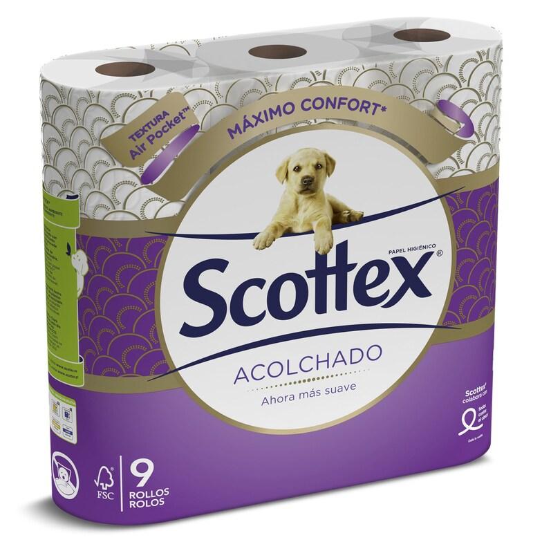 Dia Papel higiénico acolchado 3 capas Scottex bolsa 9 unidades