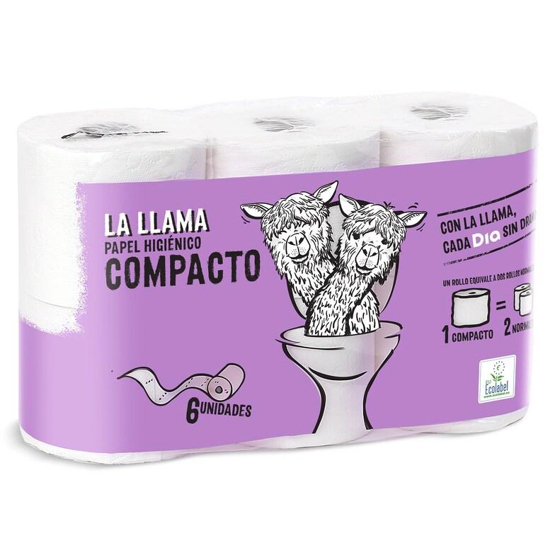 Dia Papel higiénico compacto doble rollo La Llama Dia bolsa 6 unidades