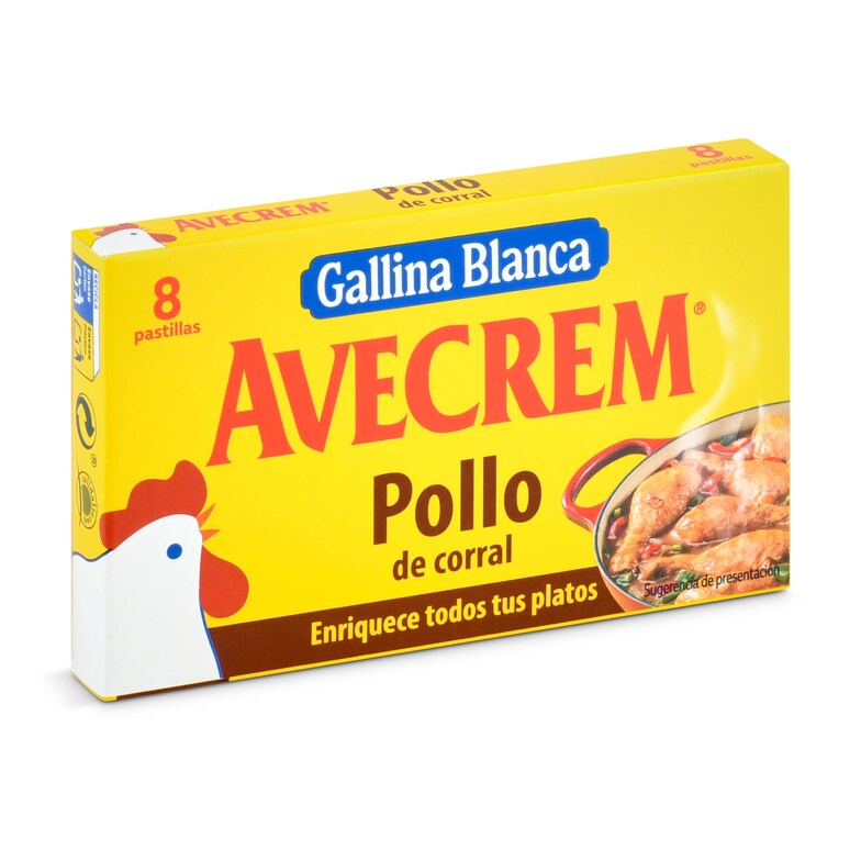 Dia Pastillas de caldo de pollo Gallina Blanca Avecrem caja 8 unidades