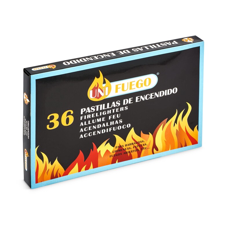 Dia Pastillas de encendido Uni fuego caja 36 unidades