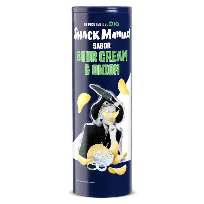 Dia Patatas fritas sour cream & onion Snack Maniac de Dia 170 g