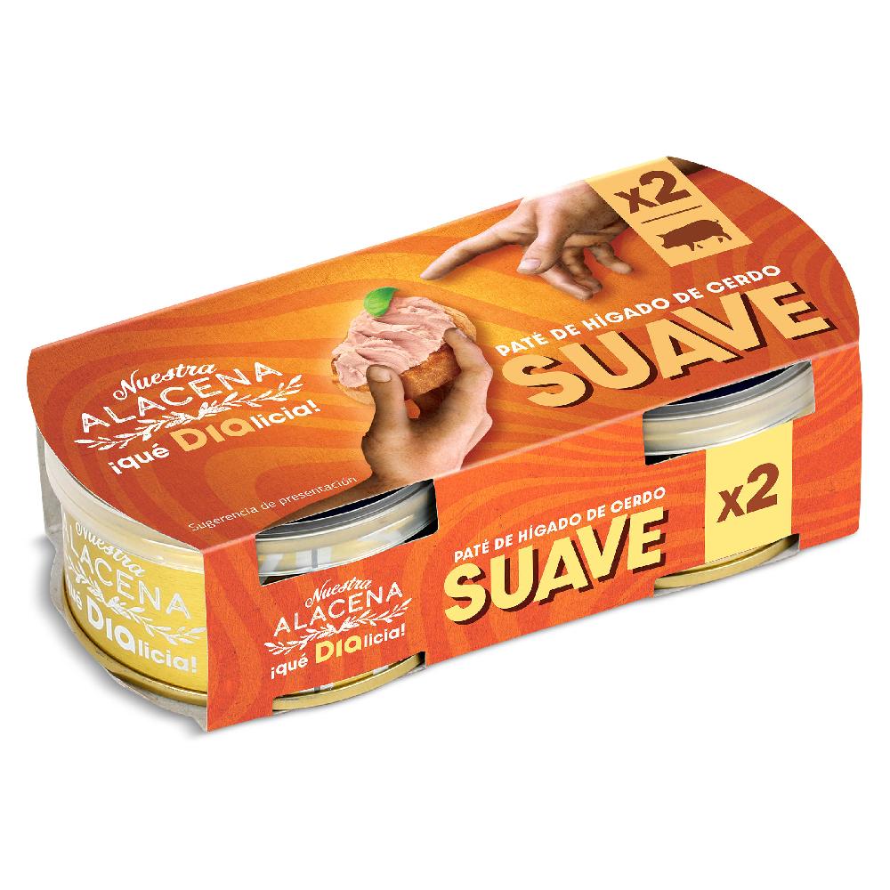Dia Paté de hígado de cerdo suave Nuestra Alacena de Dia pack 2 x 75 g
