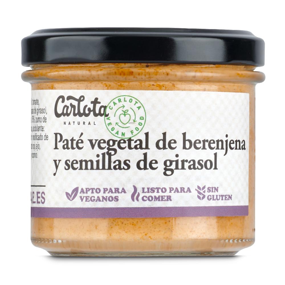 Dia Paté vegetal de berenjena con semillas girasol Carlota Natural frasco 110 g
