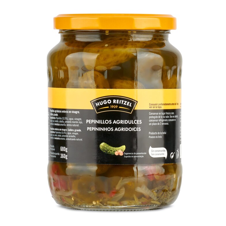 Dia Pepinillos Agridulces Hugo Reitzel Frasco 360 G