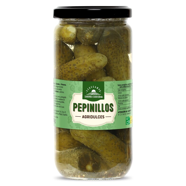 Dia Pepinillos agridulces Vegecampo de Dia frasco 360 g