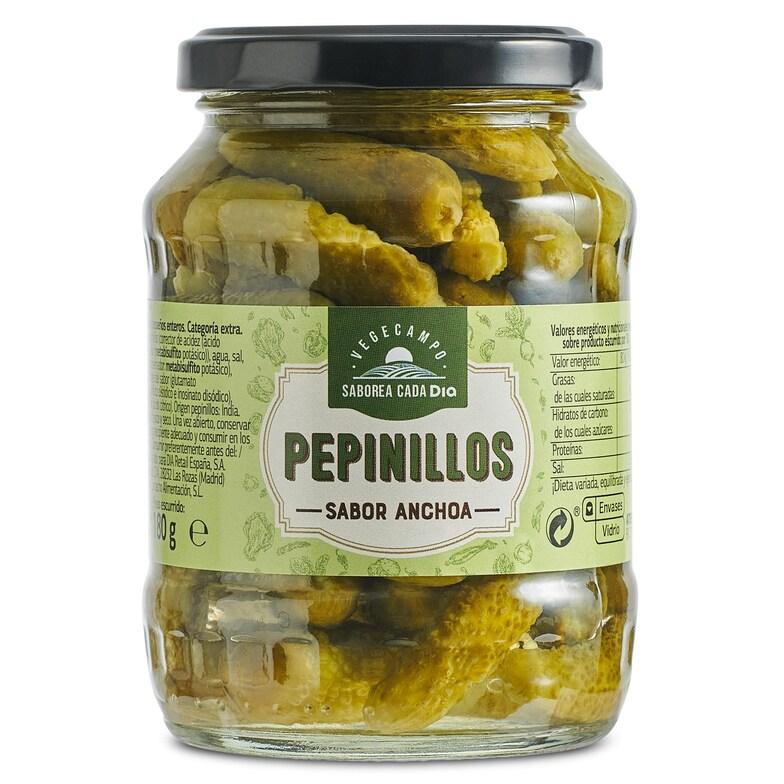 Dia Pepinillos sabor anchoa Vegecampo de Dia frasco 180 g