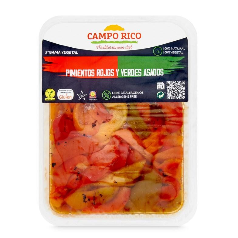 Dia Pimientos rojos y verdes asados Huerta Camporico bandeja 350 g