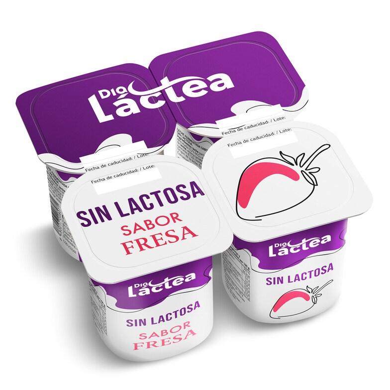 Dia Postre sin lactosa sabor fresa Dia Láctea pack 4 x 125 g