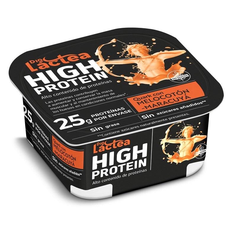 Dia Preparado de queso quark con melocotón y maracuyá alto en proteínas Dia Láctea tarrina 200 g