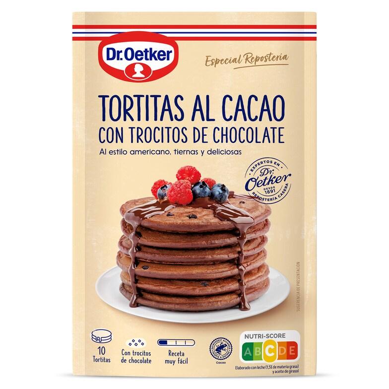 Dia Preparado para tortitas al cacao con trocitos de chocolate Dr. Oetker bolsa 210 g