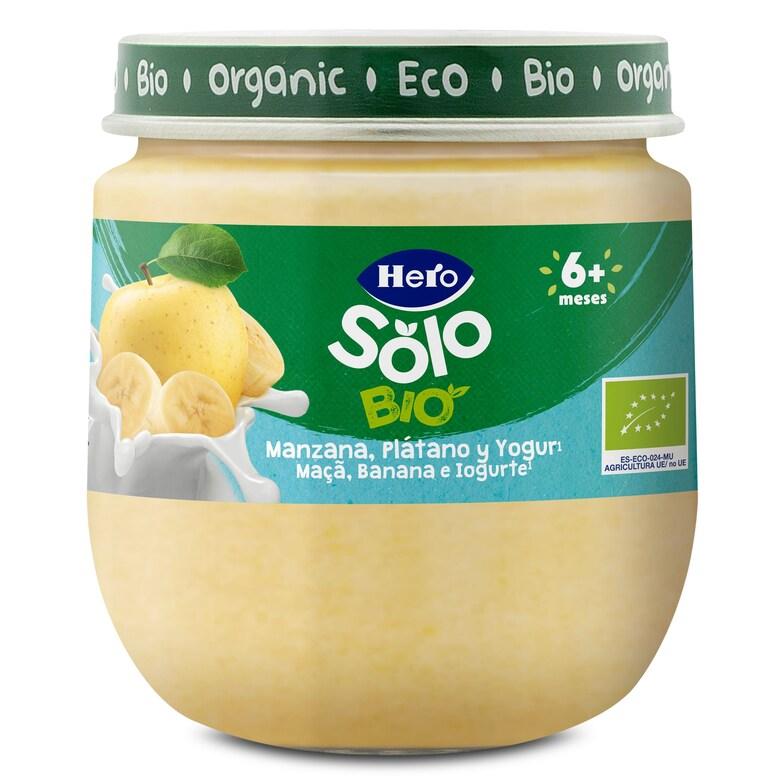 Dia Puré de manzana plátano y yogur 100% ecológica Hero Baby frasco 120 g
