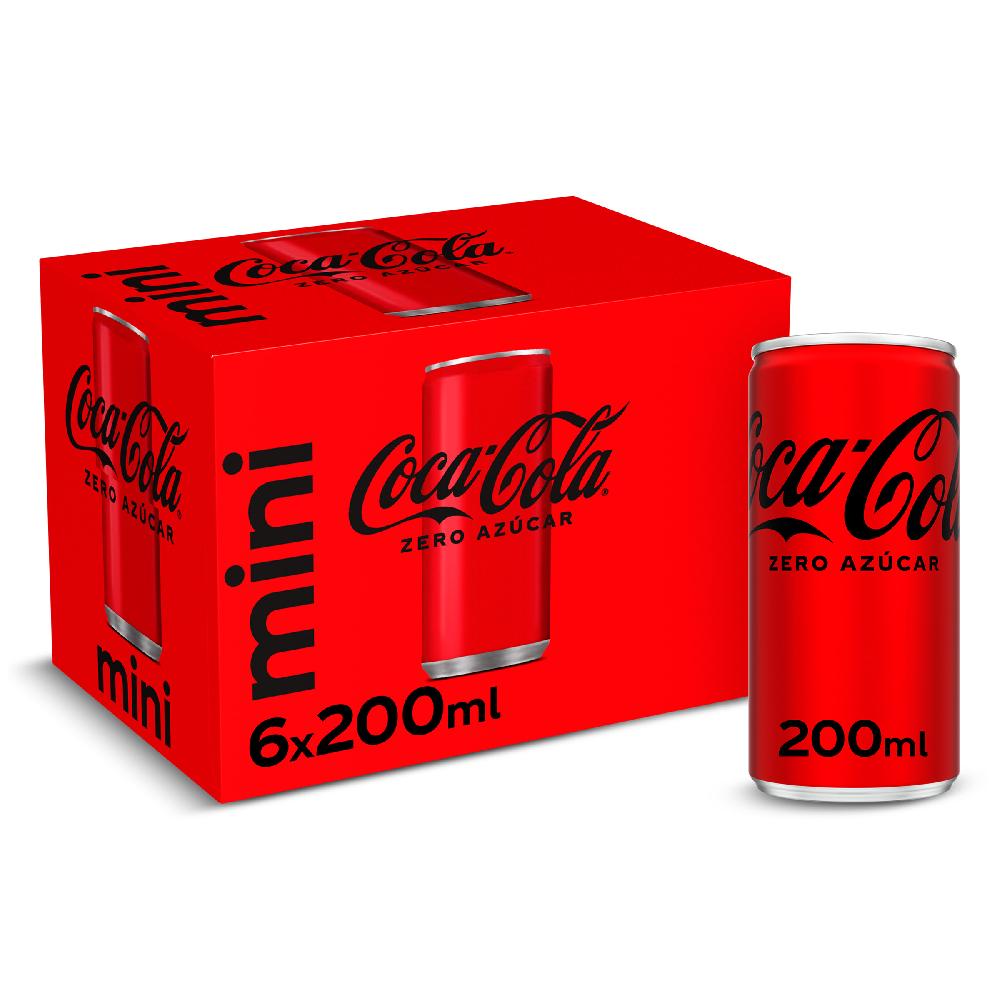Dia Refresco de cola zero azúcar Coca-Cola lata 6 x 20 cl