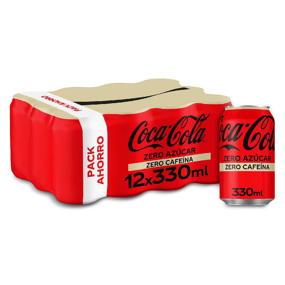 Dia Refresco De Cola Zero Azúcar Zero Cafeína Coca-Cola Lata 12 X 33 Cl