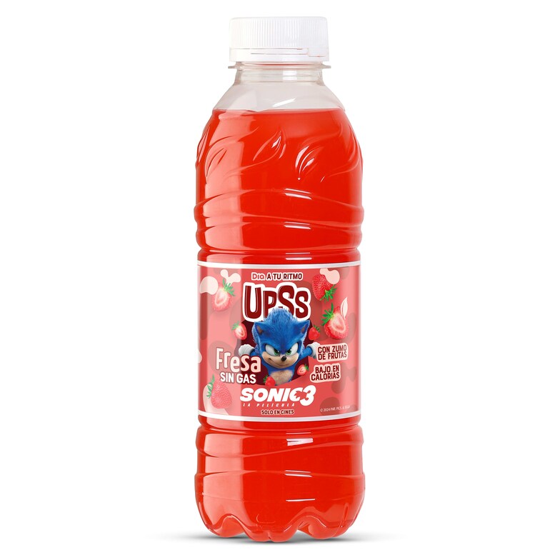 Dia Refresco de fresa sin gas Sonic Upss Dia botella 50 cl