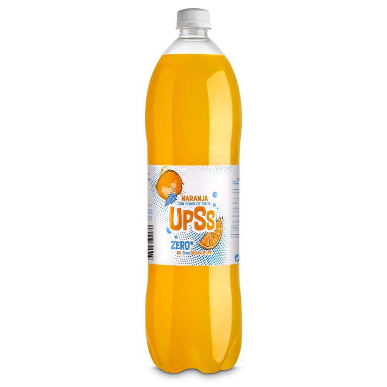 Dia Refresco de naranja 8% zumo con gas zero Upss Dia botella 1.5 l