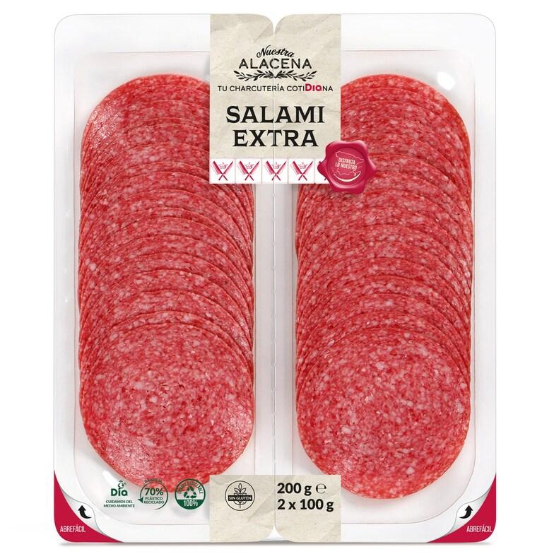 Dia Salami extra Nuestra Alacena de Dia bandeja 200 g