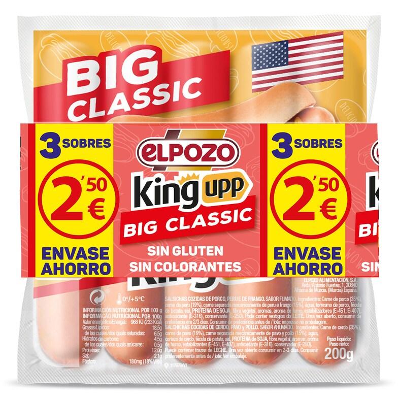 Dia Salchichas Big Classic Elpozo King Upp Bolsa 3 X 200 G