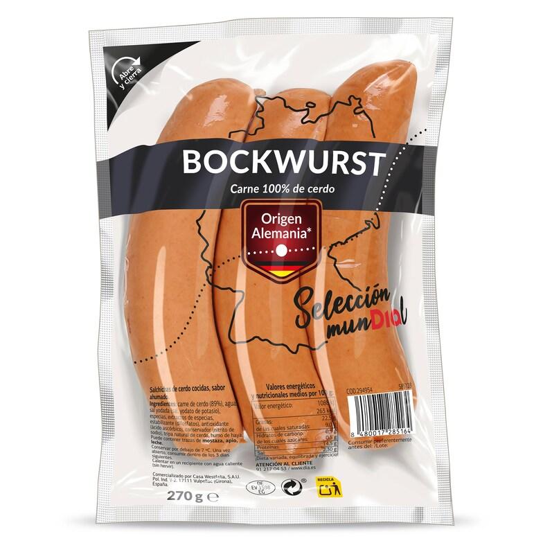 Dia Salchichas bockwurst Selección Mundial de Dia bolsa 270 g