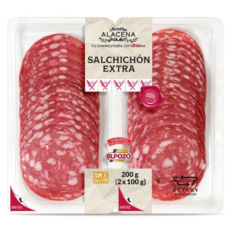 Dia Salchichón extra Nuestra Alacena de Dia bandeja 2 x 100 g