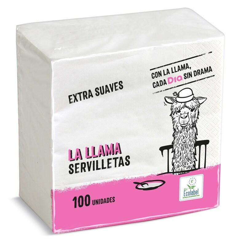 Dia Servilletas suaves 2 capas La Llama Dia bolsa 100 unidades