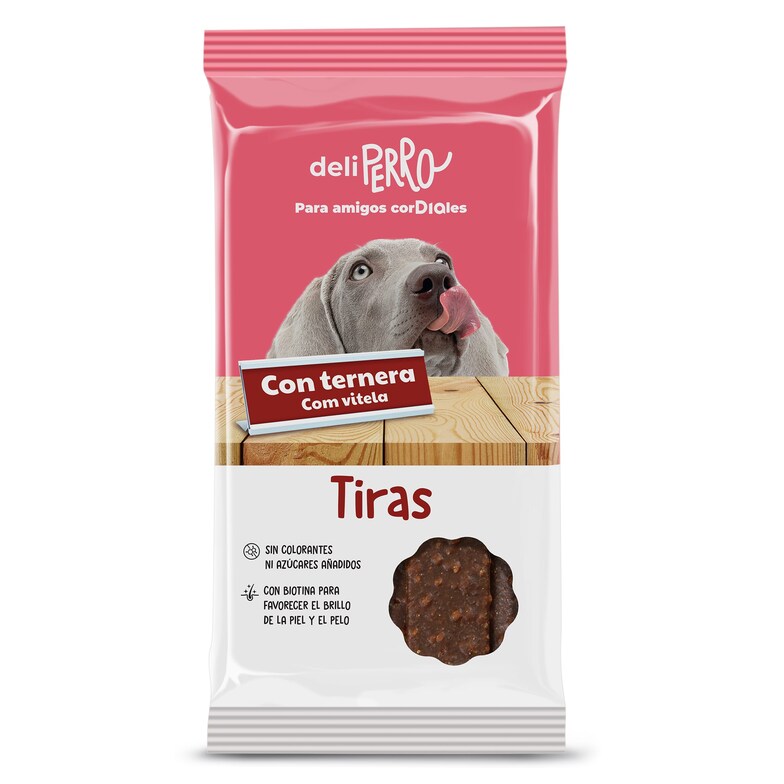 Dia Snack para perros tiras con ternera Deliperro de Dia bolsa 120 g