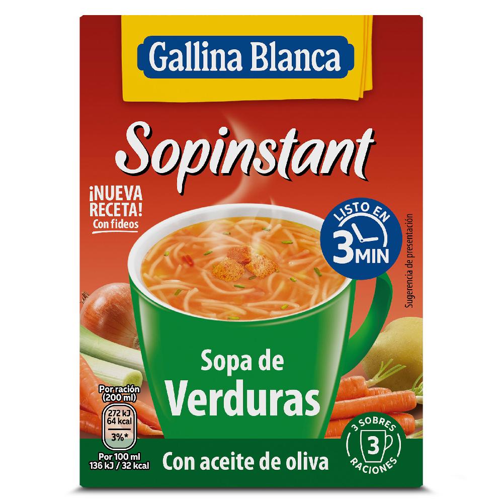 Dia Sopa de verduras con picatostes Gallina Blanca Sopinstant caja 51 g