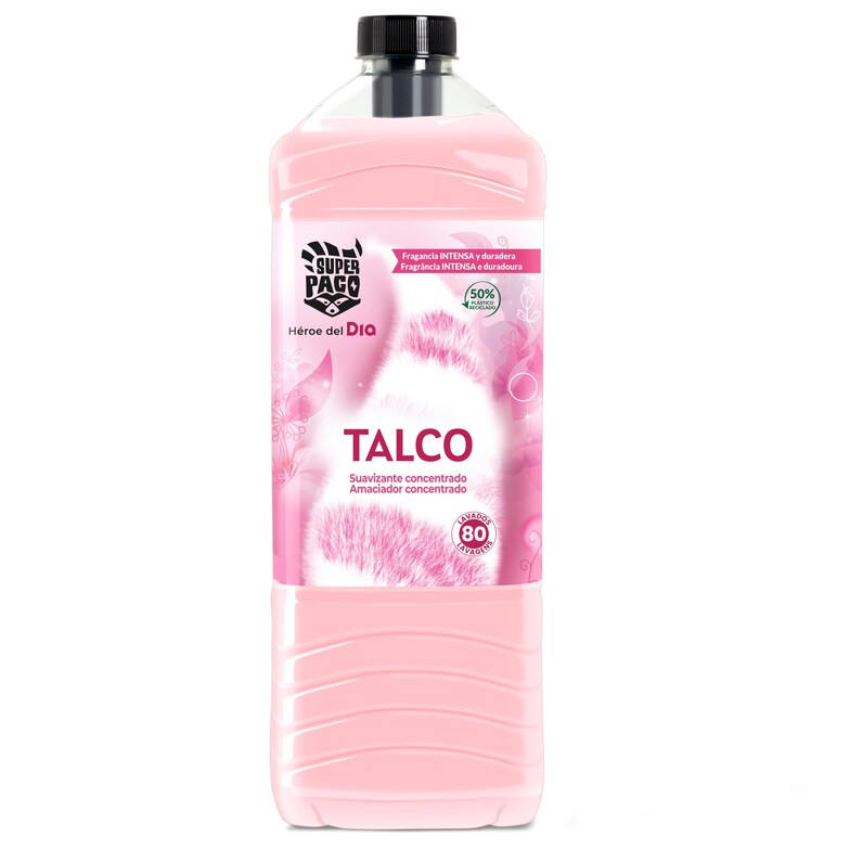 Dia Suavizante concentrado talco Super Paco de Dia botella 80 lavados