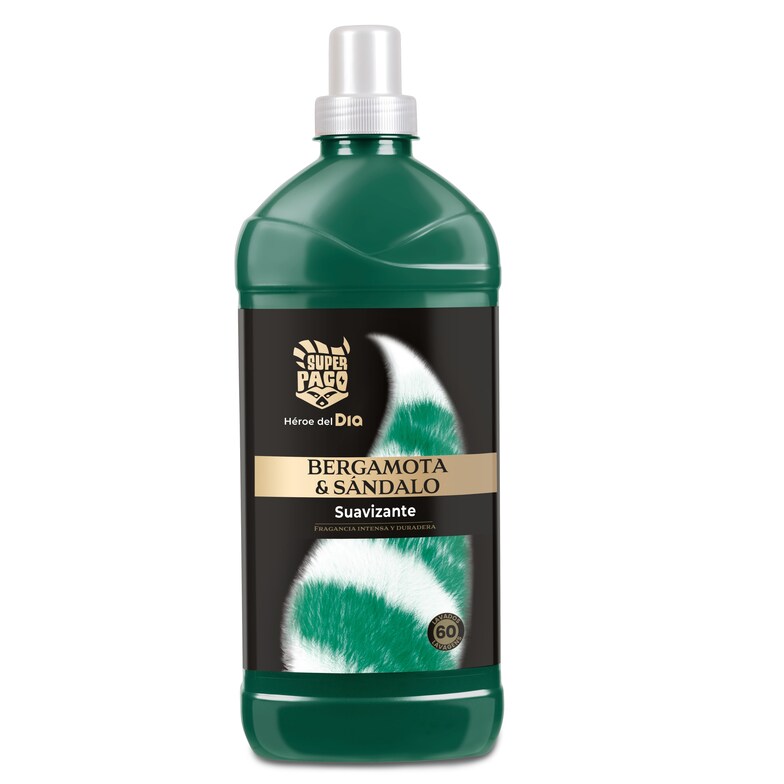 Dia Suavizante premium bergamota y sándalo Super Paco de Dia botella 60 lavados