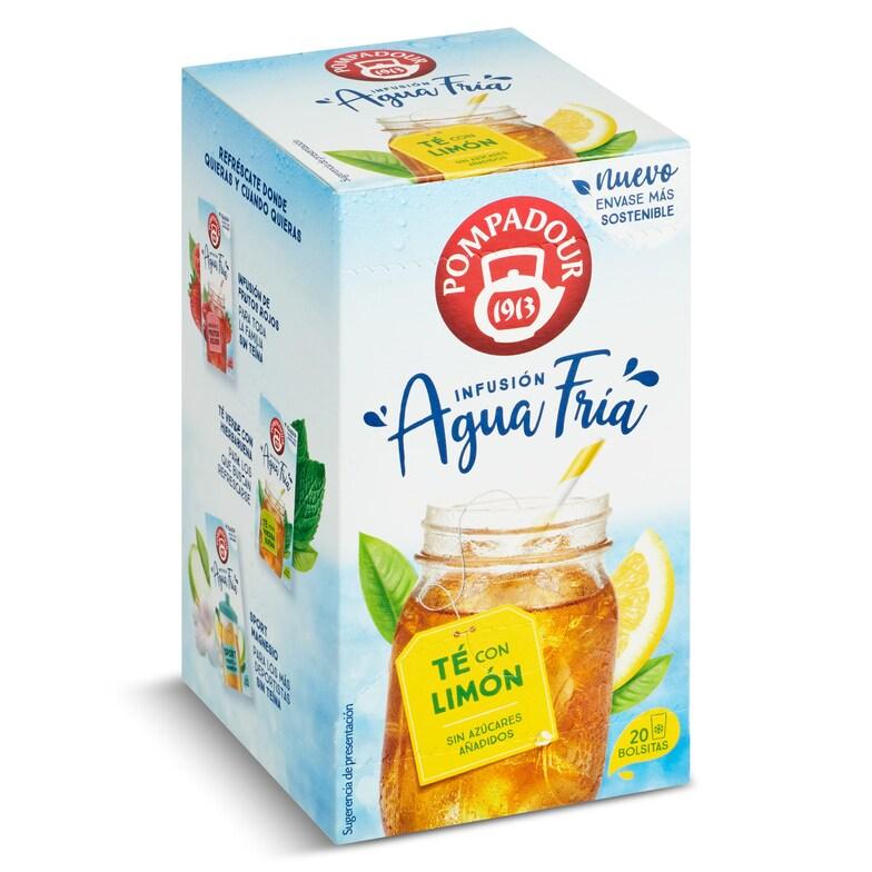 Dia Té negro con limón agua fría Pompadour caja 20 unidades