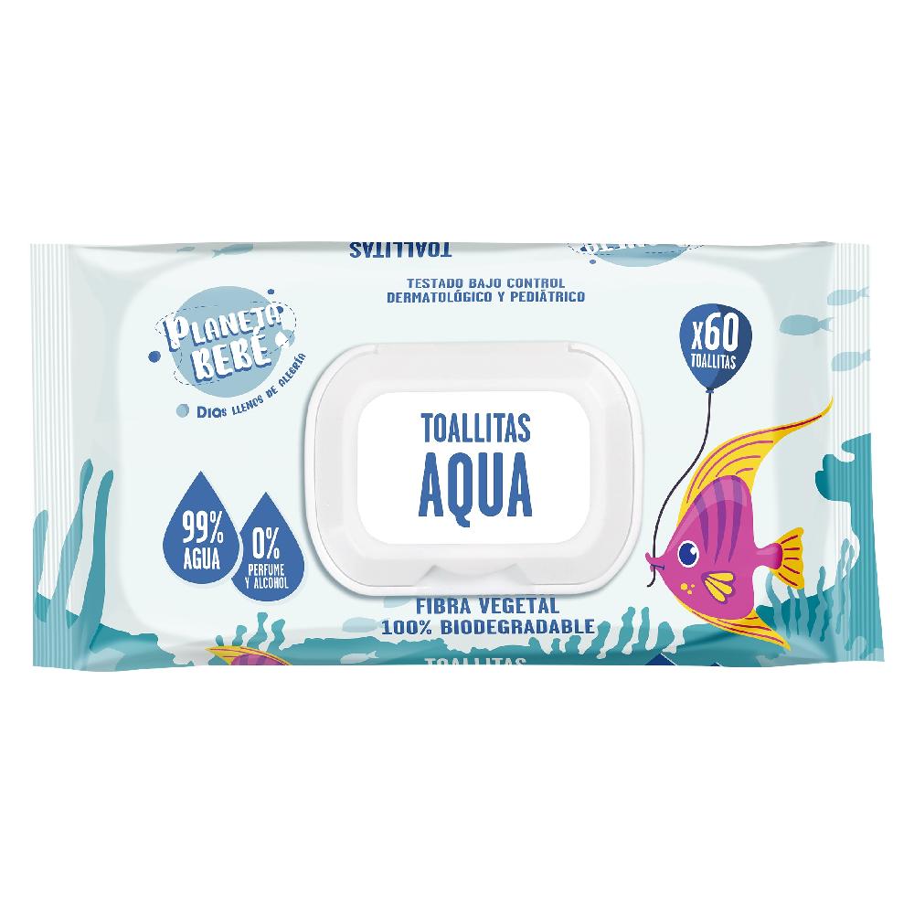 Dia Toallitas Aqua Planeta Bebé De Dia Bolsa 60 Unidades