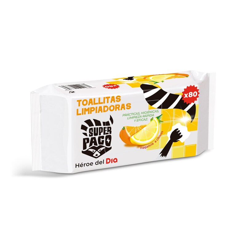 Dia Toallitas limpiadoras multiusos Super Paco de Dia bolsa 80 unidades