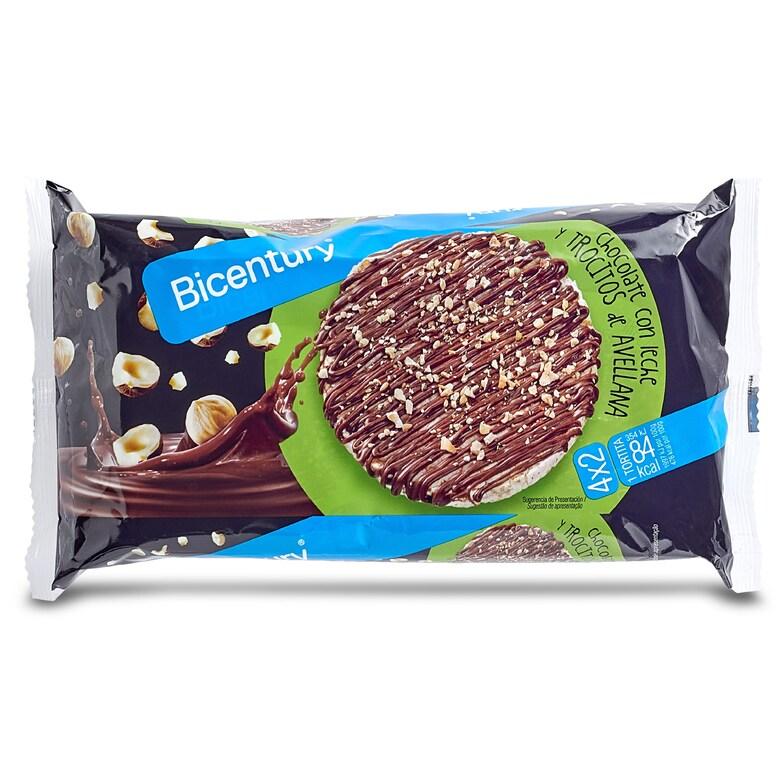 Dia Tortitas de arroz con chocolate con leche y avellanas Bicentury bolsa 142 g