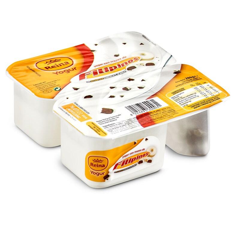 Dia Yogur azucarado y galleta con chocolate blanco Reina pack 2 x 143 g