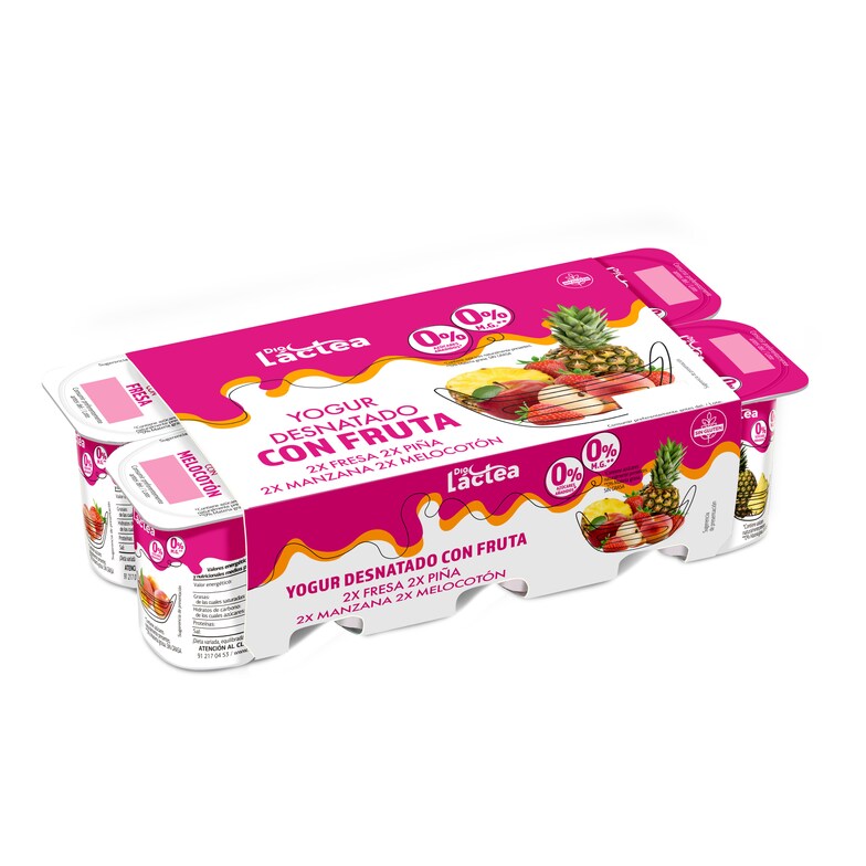 Dia Yogur Desnatado Con Frutas Dia Láctea Pack 8 X 125 G