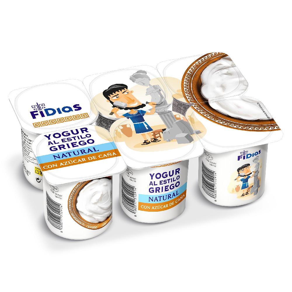 Dia Yogur griego natural con azúcar de caña Fidias de Dia pack 6 x 125 g