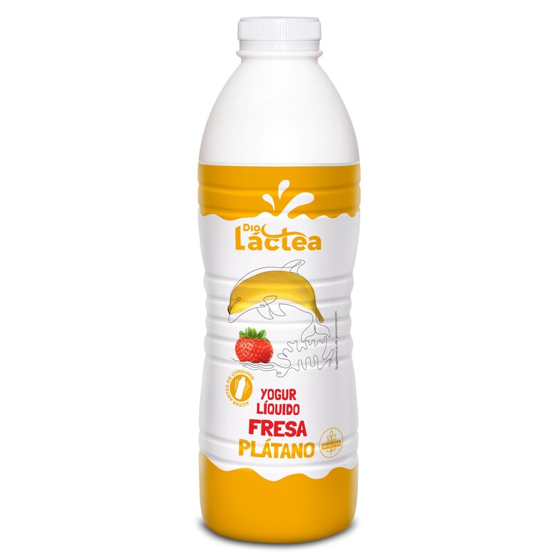 Dia Yogur líquido sabor fresa y plátano Dia Láctea botella 1 Kg