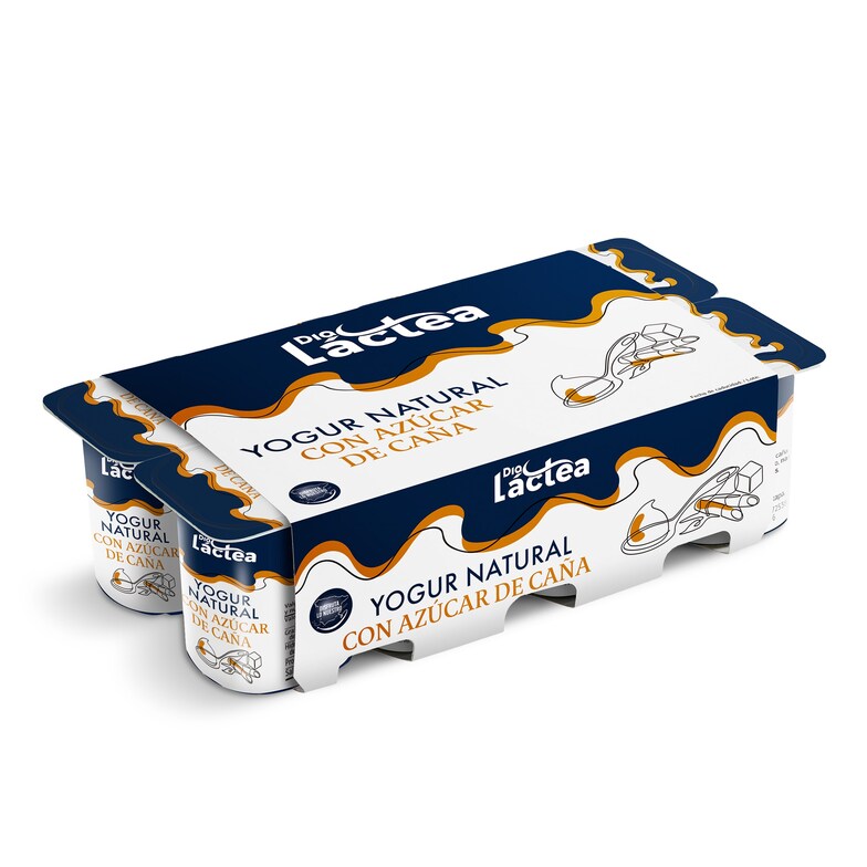 Dia Yogur natural con azúcar de caña Dia Láctea pack 8 x 125 g