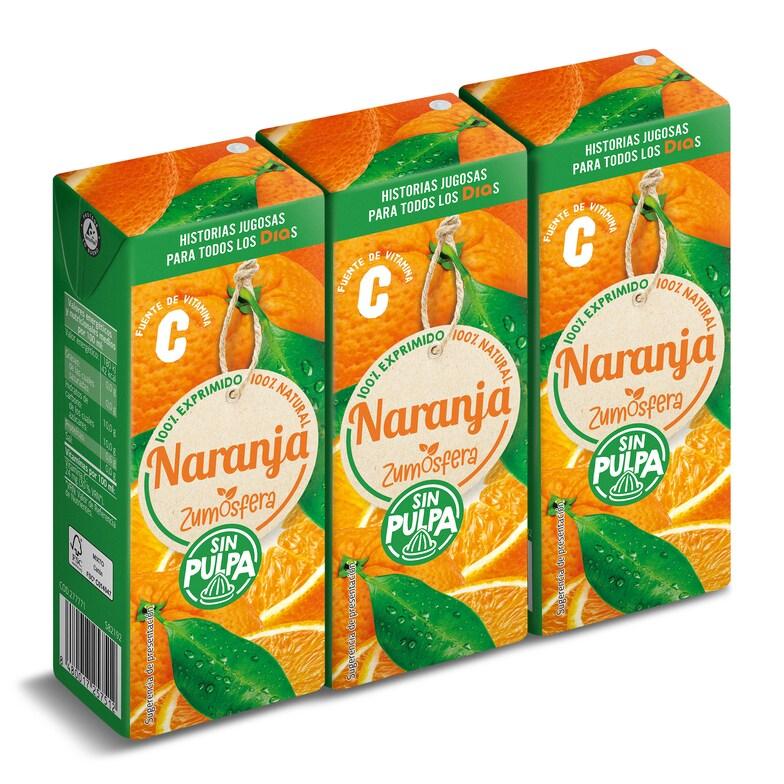 Dia Zumo de naranja 100% sin pulpa Zumosfera de Dia brik 3 x 200 ml