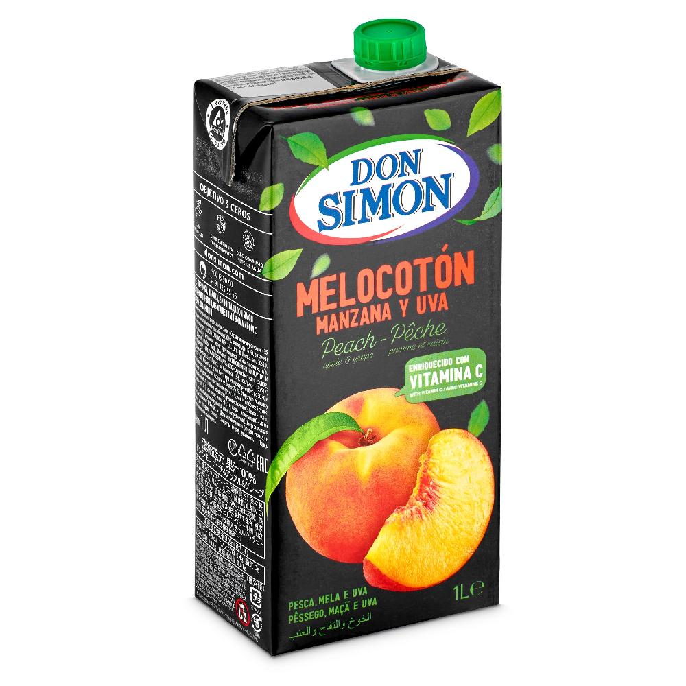 Dia Zumo melocotón uva y manzana Don Simón brik 1 l