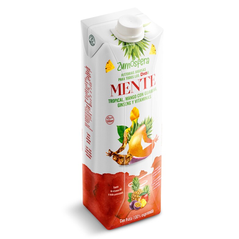 Dia Zumo mente mezcla de frutas con extractos y vitaminas Zumosfera de Dia brik 1 l