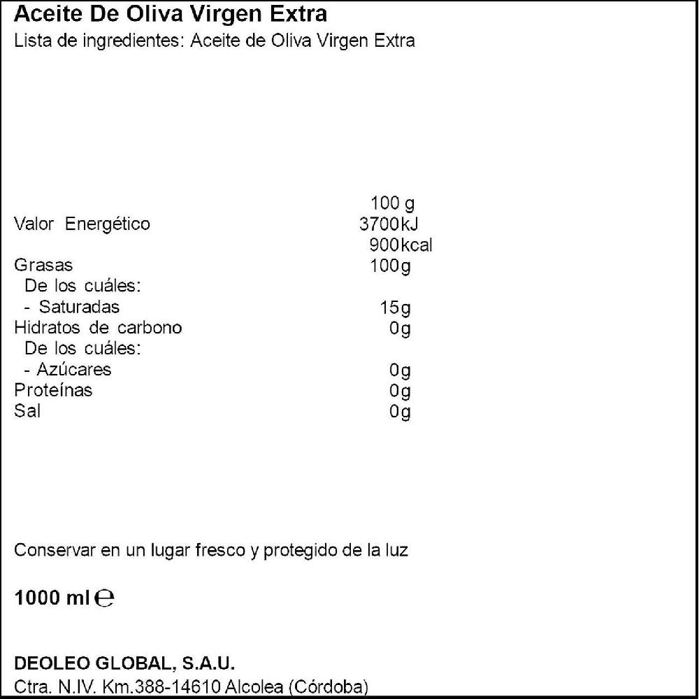 Eroski Aceite De Oliva V. Extra Arbequina CARBONELL Botella 1 Litro