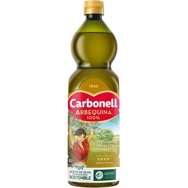 Eroski Aceite de oliva v. extra arbequina CARBONELL botella 1 litro