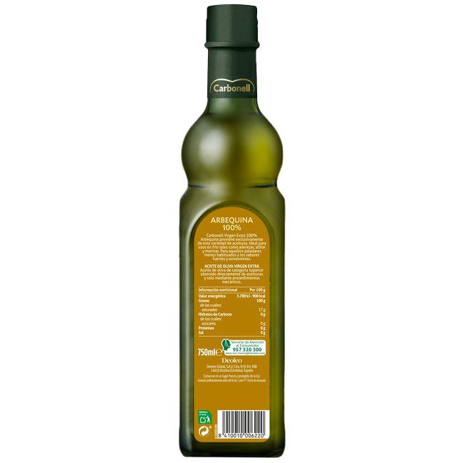 Eroski Aceite De Oliva Virgen Extra Arbequina CARBONELL Botella 75 Cl