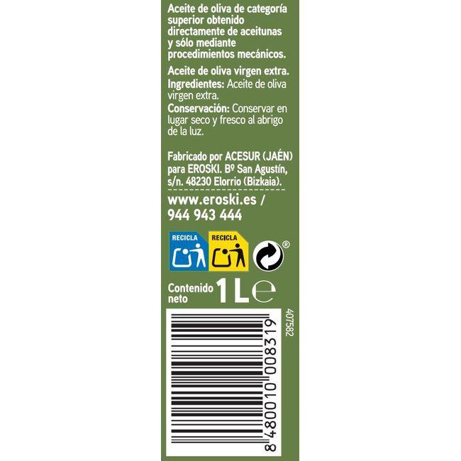 Eroski Aceite De Oliva Virgen Extra EROSKI Botella 1 Litro