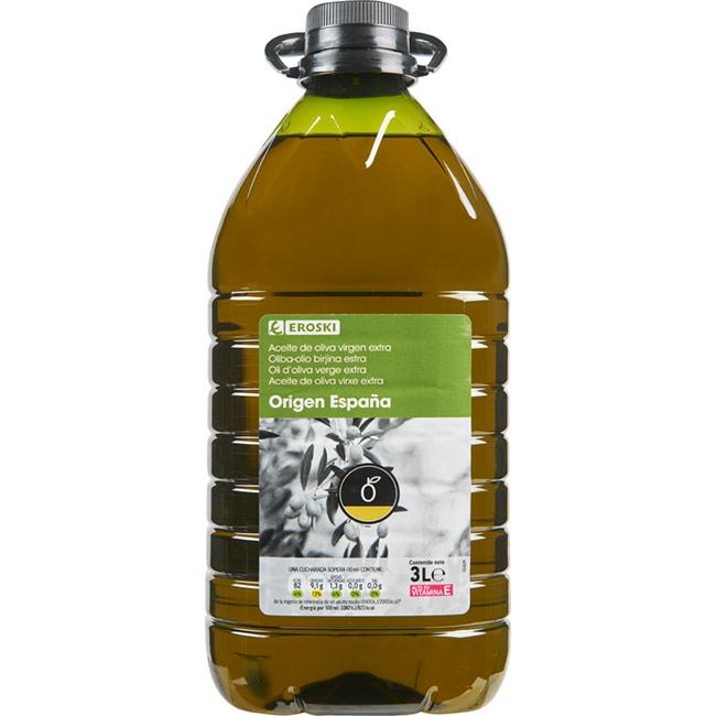 Eroski Aceite de oliva virgen extra EROSKI garrafa 3 litros