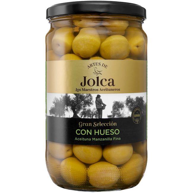 Eroski Aceitunas artesanas verdes con hueso JOLCA frasco 420 g