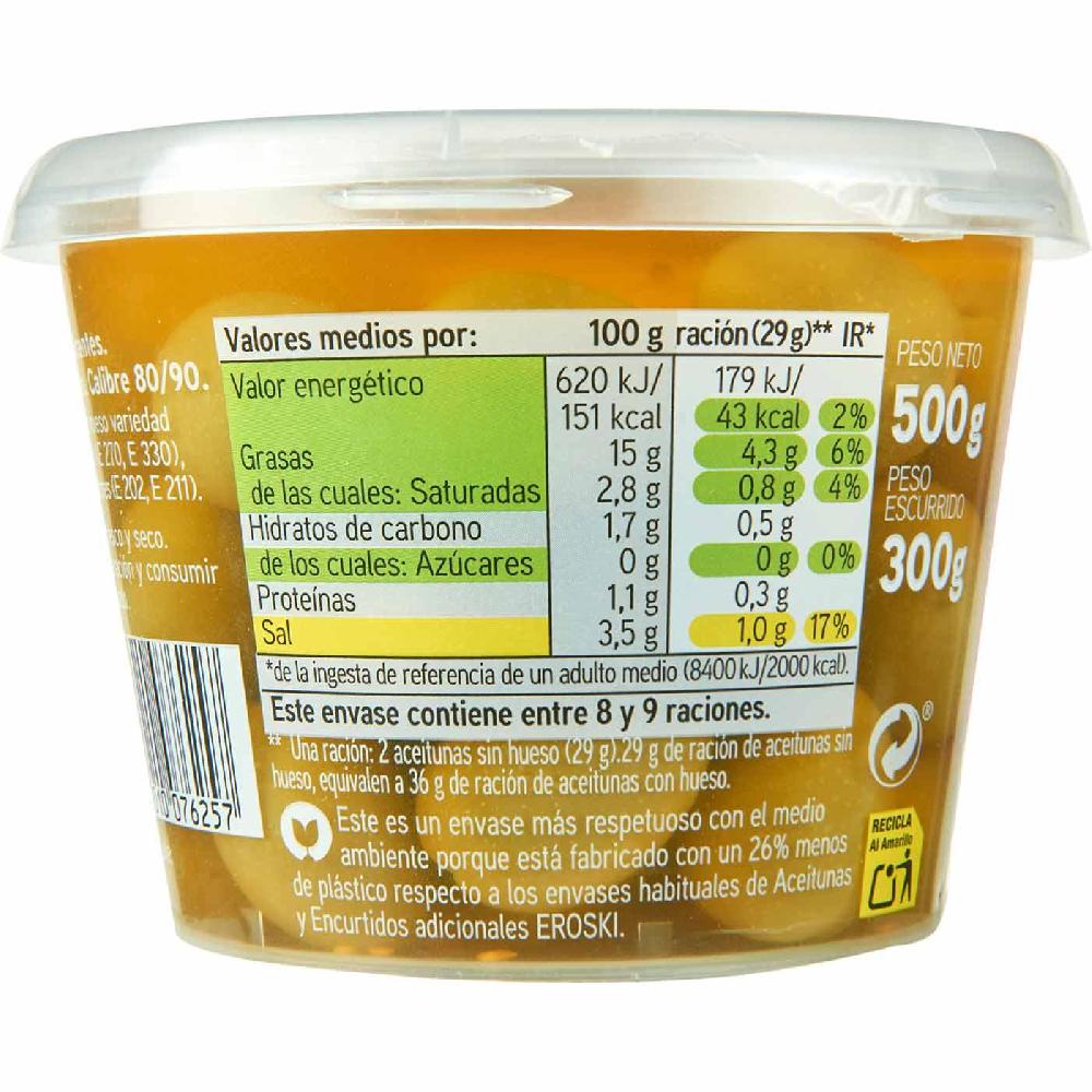 Eroski Aceitunas Gordal Picante EROSKI Tarrina 300 G