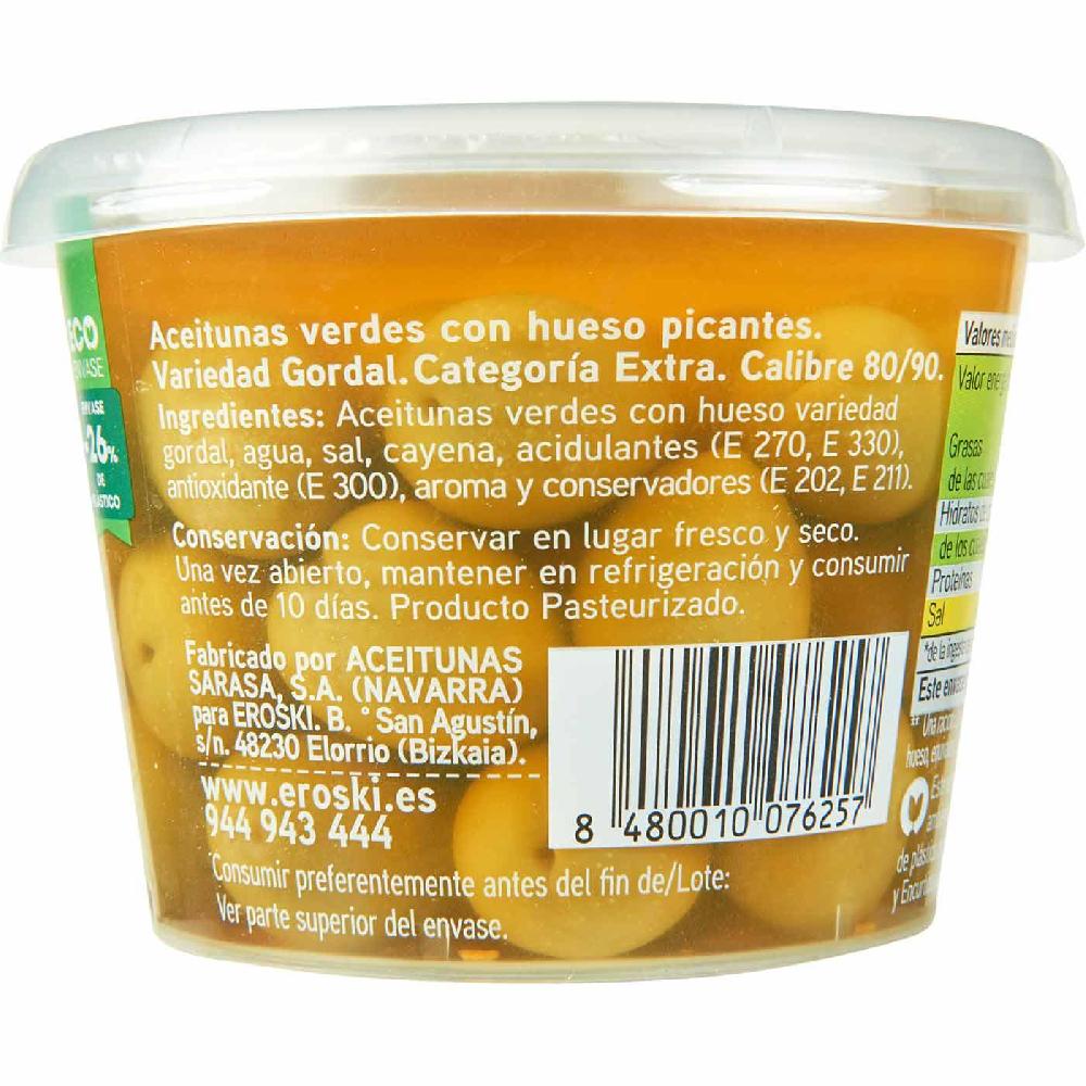 Eroski Aceitunas Gordal Picante EROSKI Tarrina 300 G