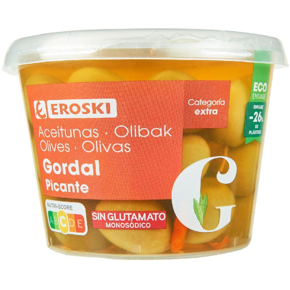 Eroski Aceitunas gordal picante EROSKI tarrina 300 g